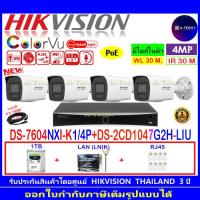 ราคา HIKVISION IP 4MP รุ่น DS 2CD1047G2H LIU 2 8 4mm 4 DS 7104NI Q1 4P M D DS 7604NXI K1 4P 1 1TB H2LRJ (22097616077)