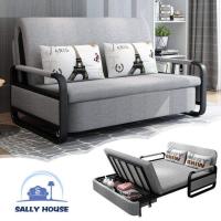 ราคา โซฟาเบดขนาด 4 5ฟุต 2 3 ที่นั่ง 1 2 1 5 ม เตียงโซฟาปรับระดับได้ พร้อมหมอน 2 ใบ ผ้าถอดซักได้ โครงเหล็ก ไม้เนื้อแข็ง เตียงโซฟา (16856085808)