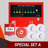 ราคา รับประกัน 1 ปี Asenware FCP 2 zone Alarm bell 6 กระดิ่ง Smoke detector เครื่องตรวจจับควัน 4 ตัว Manual pull แจ้งเหตุด้วยมือ Set A FCP Without battery (8842395408)