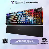 ราคา SteelSeries Apex Pro Gen 3 US คีย์บอร์ดเกมมิ่ง ปุ่มสวิตช์ HyperMagnetic แบบปรับได้ OmniPoint 3 0 ทนทานมากกว่า 100 ล้านครั้ง ปรับระดับการกดได้ 0 1 4 0 mm ฟังก์ชั่น Rapid Tap Rapid Trigger 2 in 1 Action
