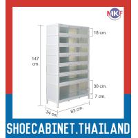 ราคา PREMIUM ตู้รองเท้าอลูมิเนียม สีขาว บ้านและสวน REVIEW หน้าบานอะคริลิคใส 4 8 ชั้น ตู้รองเท้า ชั้นวางรองเท้า SHOECABINET (14380126810)