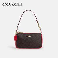 ราคา COACH กระเป๋าคล้องมือผู้หญิงรุ่น Nolita 19 In Colorblock Signature Canvas CY039 IMXD0 สีน้ำตาล (22821088892)