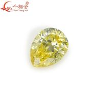 ราคา GEMID Certified HPHT Diamond 0 504ct Pear Brilliant Cut Fancy Vivid Yellow Color SI1 2EX Loose Lab Grown Certified Diamond Gemstones for Making Jewelry (23156230702)