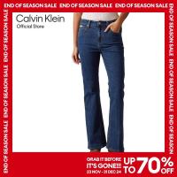 ราคา CALVIN KLEIN กางเกงยีนส์ผู้หญิงเอวสูง ทรง Flared รุ่น J224402 1A4 สีฟ้า (22973601686)