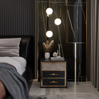 ราคา SB Design Square POSH ATELIER ตู้ข้างเตียง รุ่น Pollux สีไม้เข้ม 50x45x50 ซม (16834699697)