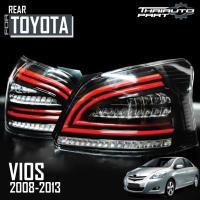 ราคา ไฟท้าย LED แอลอีดี แบบเต็ม ไฟท้ายแต่ง ไฟเท่ๆ TOYOTA VIOS วีออส ปี 08 13 ไฟวิ่ง ledทั้งดวง พร้อมสายไฟครบชุด 1 คู่ L R (23182151403)
