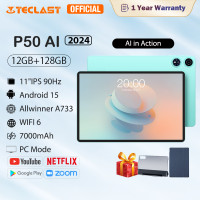 ราคา เปิดตัวแท็บเล็ต Android 15 รุ่นแรก TECLAST P50 AI แท็บเล็ต Android 15 หน้าจอ 11 นิ้ว CPU A733 8 แกน Widevine L1 อัตราการรีเฟรช 90Hz RAM 16GB ROM 128GB ขยายได้ 1TB แบตเตอรี่ 7000mAh (23234579729)