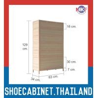 ราคา PREMIUM ตู้รองเท้าอลูมิเนียม บ้านและสวนREVIEW สีลายไม้สว่าง บานกระจกกึ่งนิรภัย LIGHTWOODEN ตู้รองเท้า ชั้นวางรองเท้า (14404746923)
