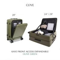 ราคา COVE KAVE กระเป๋าเดินทางล้อลากแบบเปิดหน้า ขยายได้ น้ำหนักเบา 20 24 29 นิ้ว รับประกัน 3 ปี (19924598676)