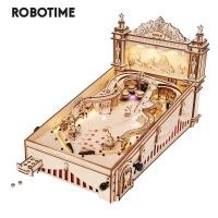 ราคา Robotime Rokr 482ชิ้นชุดบล็อกรูปแบบการสร้างเกมส์ไม้ปริศนา DIY เครื่องเล่นพินบอล3มิติของขวัญเกมชิ้นส่วนของเล่น EG01 (19255475546)