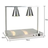 ราคา food heating lamp สแตนเลส โคมอุ่นอาหาร โคมไฟห้องอาหารโรงแรม Stainless steel ฝาครอบโคมไฟ ปรับได้ โคมไฟอุ่นอาหาร food warmer (23143188620)