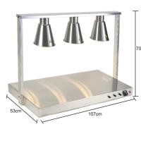 ราคา food heating lamp สแตนเลส โคมอุ่นอาหาร โคมไฟห้องอาหารโรงแรม Stainless steel ฝาครอบโคมไฟ ปรับได้ โคมไฟอุ่นอาหาร food warmer (23143188621)