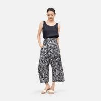 ราคา Ikat Silk Zip Fisherman Pants Black White (22534872133)