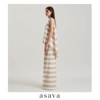 ราคา asava aw24 Avianna Classic Pants กางเกงผู้หญิง ขายาว ทรงคลาสสิก เอวสูง แต่งแถบปิดกางเกงด้านหน้า กระเป๋าข้าง ซิปหน้า ผ้าลายทาง (23275743674)