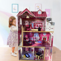 ราคา บ้านเจ้าหญิงไม้ขนาดใหญ่ บ้านเล่น บ้านโมเดล บ้านวิลล่า ของเล่นสำหรับเด็กผู้หญิง อุปกรณ์ตกแต่งบ้าน บ้านเจ้าหญิง บ้านเล่น บ้านโมเดล (20002830337)