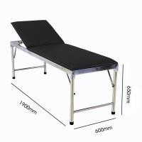 ราคา เเสตนเลส เตียงตรวจ ขนาด 190 60 สูง 65cm พนักพิงแบบปรับได้ ขาพับได้ แข็งแรงทนทาน โหลดน้ำหนัก 200Kg (22965404811)