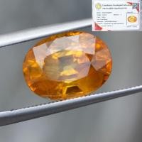 ราคา พลอยบุษราคัมน้ำทองบางกะจะ Yellow Sapphire สีเหลืองสวย มีตำหนิหม่าตรงกลางแต่ไม่มีรอยแตกร่าว พลอยแท้จากประเทศไทย พร้อมใบเซอร์จากสถาบัณ GLC (18314608301)
