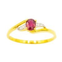 ราคา Happy Jewelry แหวนพลอยทับทิม ทองแท้ 9k 37 5 เพชรเกสร PL148 (21841643702)