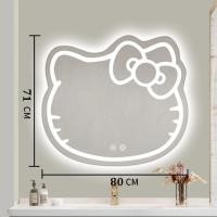 ราคา Smart Bathroom Mirror Makeup Light Mirror Dimmable LED Vanity Mirror with Defogging Function Beauty Mirror Irregular Bathroom Mirror (21322634140)