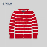 ราคา Polo Ralph Lauren Kids เสื้อคาร์ดิแกนเด็กผู้หญิง Striped Mini Cable Cotton Cardigan รุ่น CWPOSWER6820412 สีแดง (21846224833)