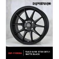 ราคา ล้อแม็ก ขอบ15 ขอบ15 กว้าง6 5 4รู100 ET38 CB73 1 สี MATTE BLACK รุ่น110RSA 1ชุด 4วง (21737392057)