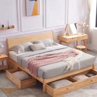 ราคา เตียงนอนไม้ยางพาราแท้ ขนาด 5 ฟุต B 1520 C1 ราคาเฉพาะเตียงไม่รวมลิ้นชักค่ะ (21059050220)