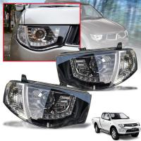ราคา ไฟหน้าแต่ง โปรเจคเตอร์ PROJECTOR รุ่น มิตซูบิชิ ไทรทัน MITSUBISHI TRITON ปี 2005 2014 โคมดำ 1 คู่ (1380512382)