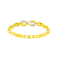 ราคา Happy Jewelry แหวนอินฟินิตี้ ก้านโซ่ ทองแท้ 9k 37 5 เพชรเกสร ME510 (21813827391)