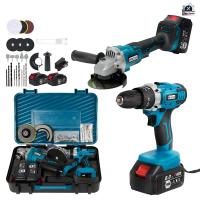 ราคา แพ็คคู่ MOLITA สว่านไร้สาย 3 ระบบ 298V เครื่องเจียร์ไร้สาย แบตเตอรี่ ใหญ่ Li ion อย่างดี 2 ก้อน หินเจียร์ ลูกหมู 4 นิ้ว สว่าน มีระบบกระแทก สว่านแบต อุปกรณ์ 33 ชิ้น รุ่น M 298 รุ่นสีฟ้า (22010565822)