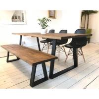 ราคา โต๊ะอาหาร โมเดิร์นลอฟท์ ไม้จริง ไม้สนนอก หนา 35มม (17166067437)