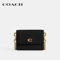 ราคา COACH กระเป๋าใส่บัตรผู้หญิงรุ่น Essential Half Flap Card Case สีดำ CR538 B4 BK (21569867509)