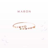 ราคา MARON กำไลพลอยดาวนพเก้า เสริมดวง I Nine Lucky Stars Cross Bangle เงินแท้ พลอยแท้ ชุบทองชมพู Rose Gold พร้อมส่ง (12562092245)