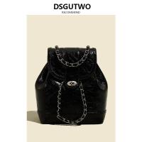 ราคา กระเป๋าเป้สะพายหลังสายโซ่สไตล์ชาแนล cardinal Red นิชแบรนด์สไตล์เกาหลีกระเป๋าสะพายไหล่เดียวหนังวัวชั้นแรกแนววินเทจ (21023862934)