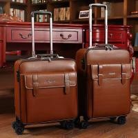ราคา ของแท้ หนัง กระเป๋าเดินทาง 20 นิ้ว Cowhide กระเป๋าเดินทางผู้ชายกระเป๋าเดินทางล้อ 16 นิ้ว Business Boarding Case ผู้หญิง กระเป๋าเดินทาง 18 (17552044545)