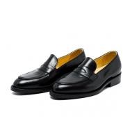 ราคา London Brown NORMANN รองเท้าหนัง penny loafers สี Black patina (21931221675)