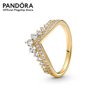 ราคา Pandora Tiara wishbone 14k gold plated ring with clear cubic zirconia เครื่องประดับ แหวน แหวนทอง สีทอง แหวนสีทอง แหวนเพชร แหวนมงกุฎ มงกุฎ มงกุฎเพชร แหวนมงกุฎเพชร แหวนแพนดอร่า แพนดอร่า (12091549753)