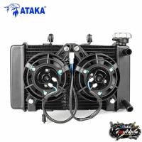 ราคา ATAKA หม้อน้ำแต่ง Double Radiators 2 ใบพัดใหญ่ หม้อน้ำ Exciter150 155 โต้งแต่ง ตัวใหญ่ 2 ใบพัด หม้อน้ำจอโค้ง Water Tank (17608758257)