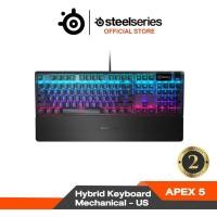 ราคา SteelSeries Apex 5 Hybrid Mechanical Gaming Keyboard คีบอร์ดเกมมิ่งปุ่มกึ่งแมคคานิคอล ไฟ RGB ปุ่ม US (22147975316)