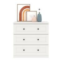 ราคา SB Design Square KONCEPT FURNITURE ตู้เตี้ยลิ้นชัก รุ่น Moneta สีขาว 80x45x80 ซม (12451841652)
