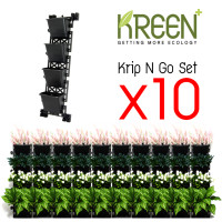 ราคา x10 Krip N Go Set ชุด กระถาง สวนแนวตั้ง Vertical Garden KREEN รุ่น Krip N Go แพ็ค 10 ชุด (1793150587)
