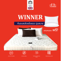 ราคา Home Best ที่นอนสปริงผ้านุ่มขนนก รุ่น Winner หนา 9 นิ้ว สีขาว แถมฟรีหมอนใย (20067082621)
