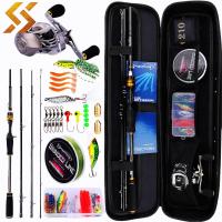 ราคา Sougayilang ชุดตกปลาทั้งชิ้นคันเบ็ดตกปลาคาร์บอนไฟเบอร์4ส่วน รอกเบท11 1BB เหยื่อตกปลาน้ำจืดน้ำเค็ม อุปกรณ์ตกปลา (7745908150)
