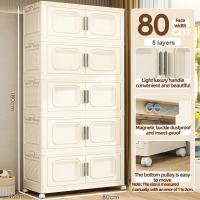 ราคา Ermo ซื้อ1แถม1 ตู้เก็บของของเล่นตู้เก็บของพับได้2ประตูขนาด80ซม ที่เก็บเสื้อผ้าพลาสติกสำหรับเด็กขนมขบเคี้ยว (22006867077)