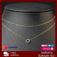 ราคา สร้อยคอทอง ประดับจี้เพชรแท้ 9K ITALY 375 มีใบรับประกัน ทองแท้ เพชรแท้ จากทางร้าน (12709368645)