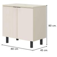 ราคา SB Design Square KONCEPT FURNITURE ตู้เตี้ย 80 ซม รุ่น Lucas สีครีม 80x45x80 ซม (22113060220)