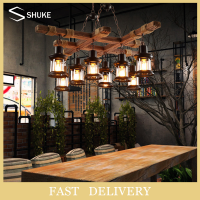 ราคา Retro Industrial โคมระย้าสไตล์อเมริกัน Country Cafe Bar ร้านเสื้อผ้า Loft สร้างสรรค์บุคลิกภาพไม้โคมไฟ (14073674073)