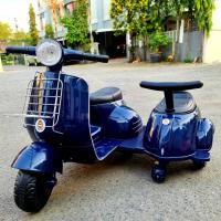 ราคา รถแบตเตอรี่ เวสป้ามีพ่วงข้าง น่ารักมาก รถแบตเวสป้ามินิมอล รถแตไฟฟ้า (19062916696)