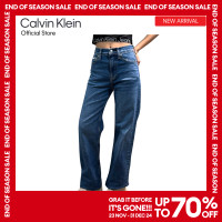 ราคา CALVIN KLEIN กางเกงยีนส์ผู้หญิง ทรง High Rise เอวสูง Wide leg รุ่น J224473 1A4 สีฟ้า (23264861223)