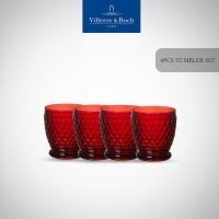 ราคา Villeroy Boch Boston Coloured ชุดแก้วคริสตัล สีแดง ลวดลายผลึกคริสตัล 4 ชิ้น วิลเลรอย แอนด์ บอค (16565963392)