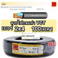 ราคา สายไฟกลมดำ VCT 2x4 ความยาว 100 เมตร หุ้มฉนวน 2ชั้น เบอร์ 4 สายไฟดำ อุปกรณ์ใช้ไฟฟ้า งานหนัก และเดินเข้าเครื่องไฟ เดินมอเตอร์ (21616748139)